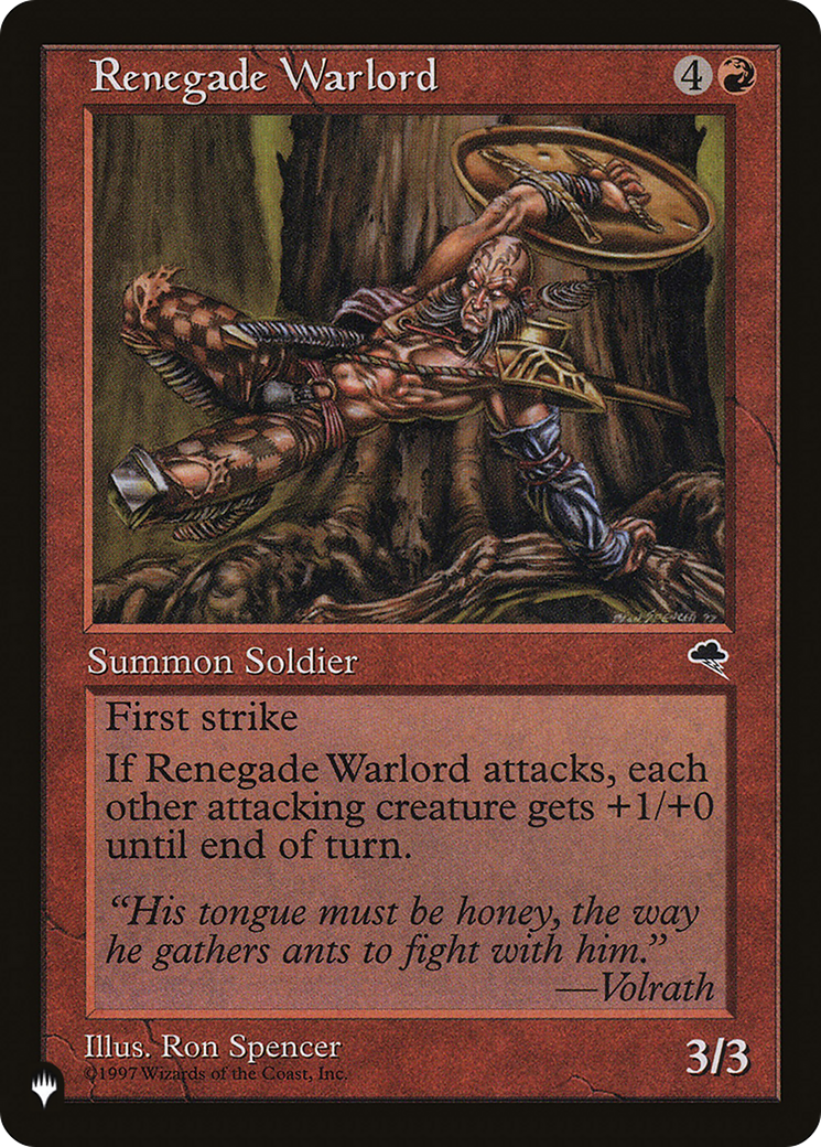 Renegade Warlord [The List] | Local Legends
