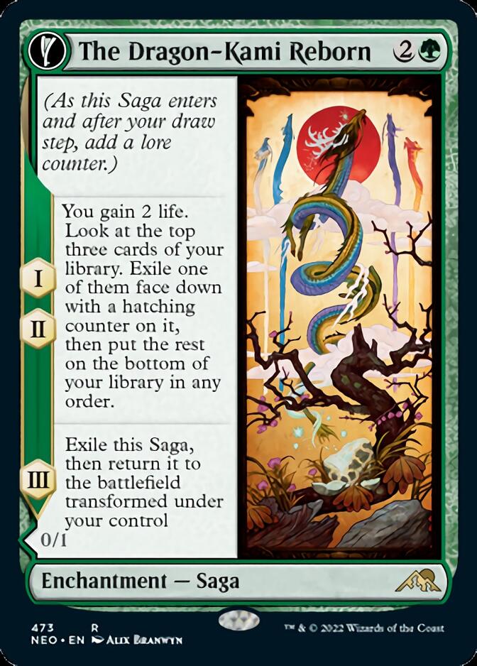 The Dragon-Kami Reborn // Dragon-Kami's Egg (Extended Art) [Kamigawa: Neon Dynasty] | Golgari Games