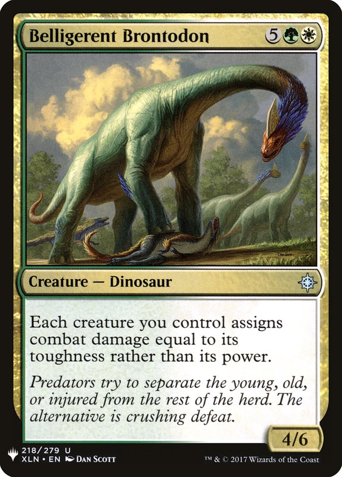 Belligerent Brontodon [Mystery Booster] | Local Legends