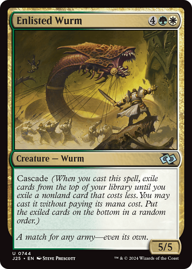 Enlisted Wurm [Foundations Jumpstart] | Local Legends