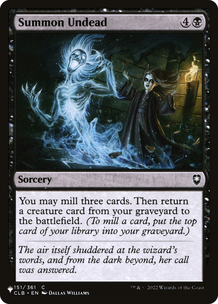 Summon Undead [The List] | Local Legends