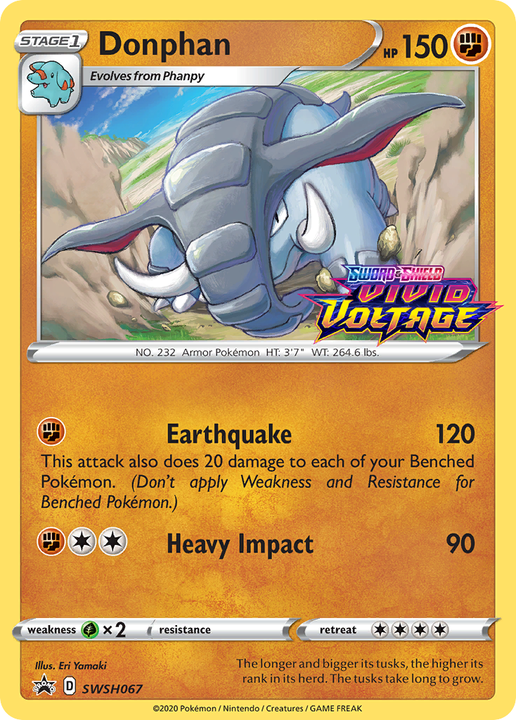 Donphan (SWSH067) (Prerelease Promo) [Sword & Shield: Black Star Promos] | Local Legends