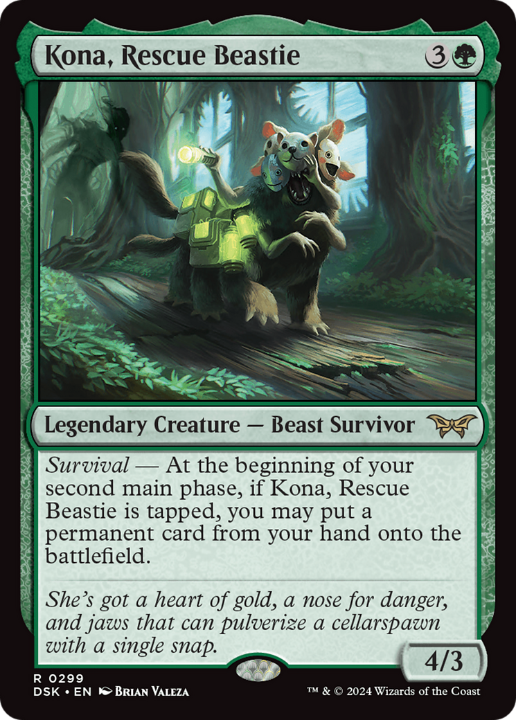 Kona, Rescue Beastie (0299) [Duskmourn: House of Horror] | Golgari Games