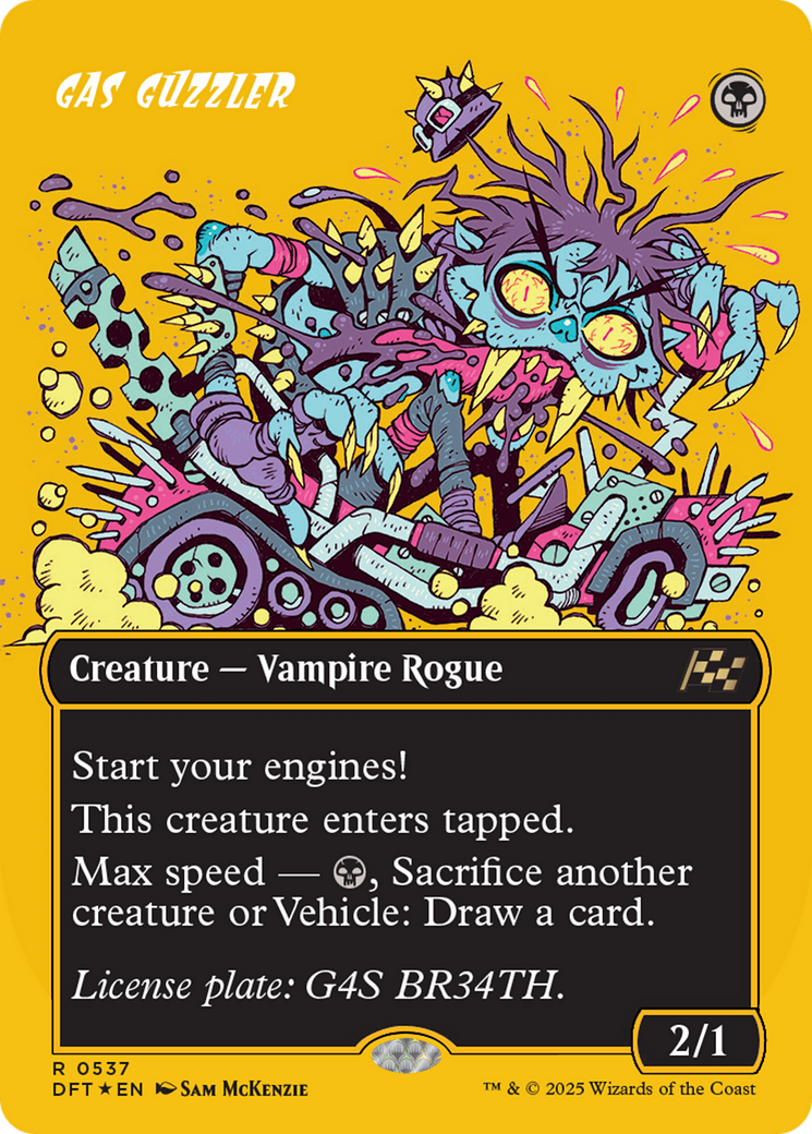 Gas Guzzler (Borderless) (First-Place Foil) [Aetherdrift] | Local Legends