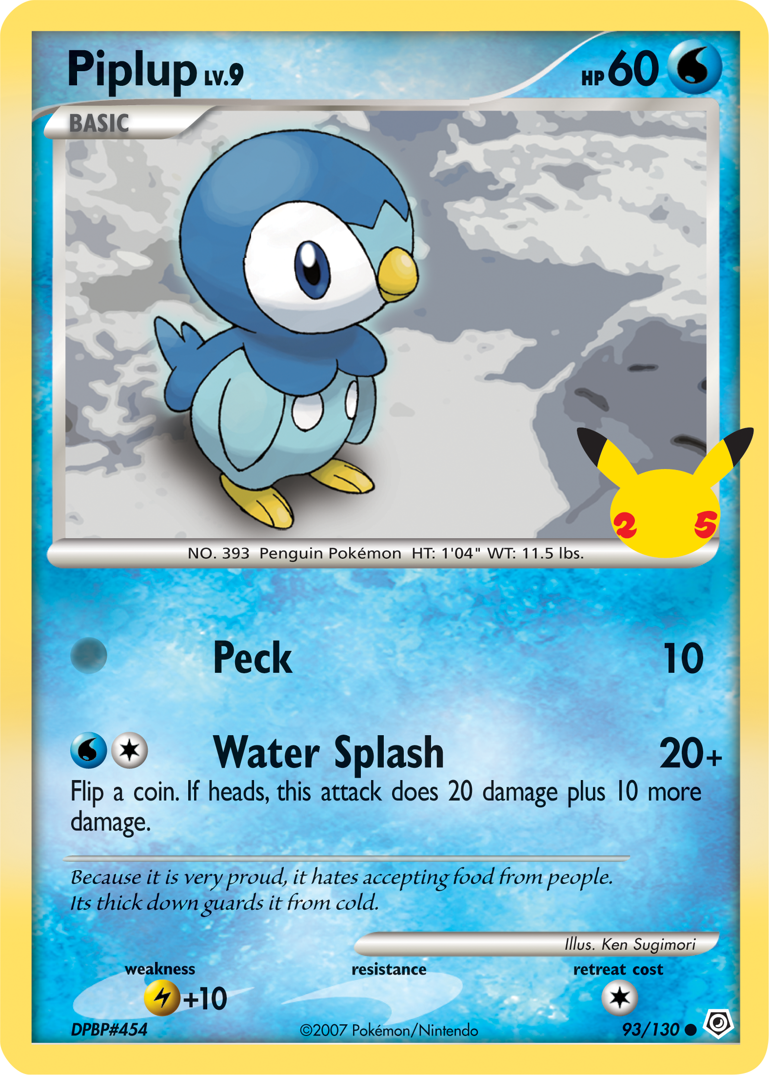 Piplup (93/130) (Jumbo Card) [First Partner Pack] | Golgari Games