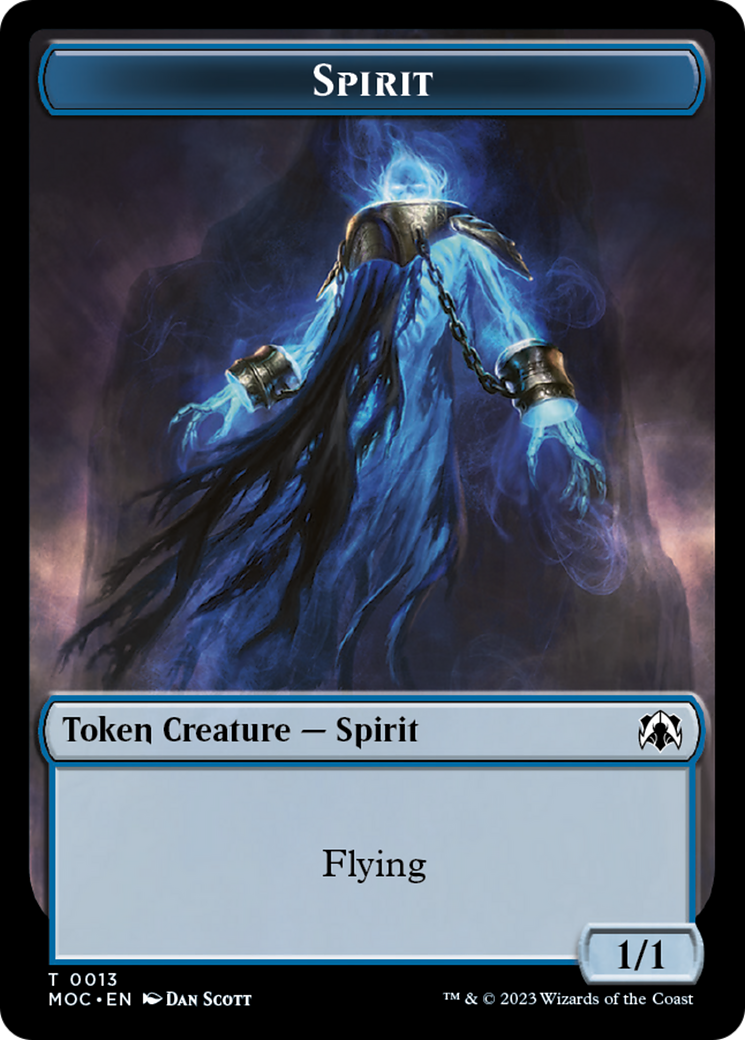 Spirit (9) // Spirit (13) Double-Sided Token [March of the Machine Commander Tokens] | Local Legends