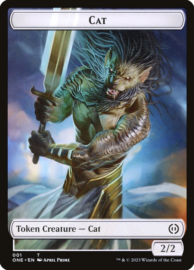 Phyrexian Mite (012) // Cat Double-Sided Token [Phyrexia: All Will Be One Tokens] | Local Legends