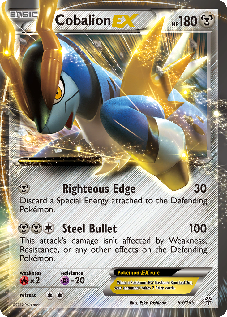 Cobalion EX (93/135) [Black & White: Plasma Storm] | Local Legends