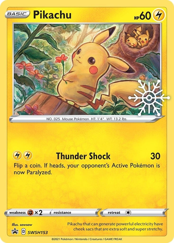 Pikachu (SWSH153) (Holiday Calendar) [Sword & Shield: Black Star Promos] | Local Legends