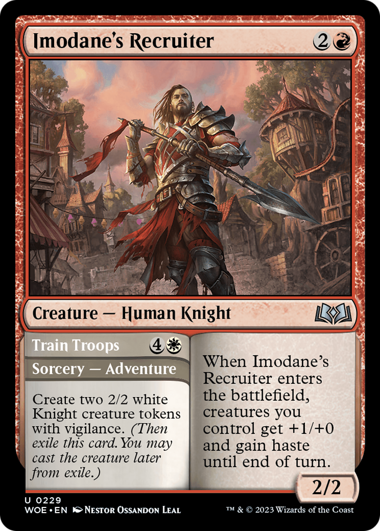 Imodane's Recruiter // Train Troops [Wilds of Eldraine] | Local Legends