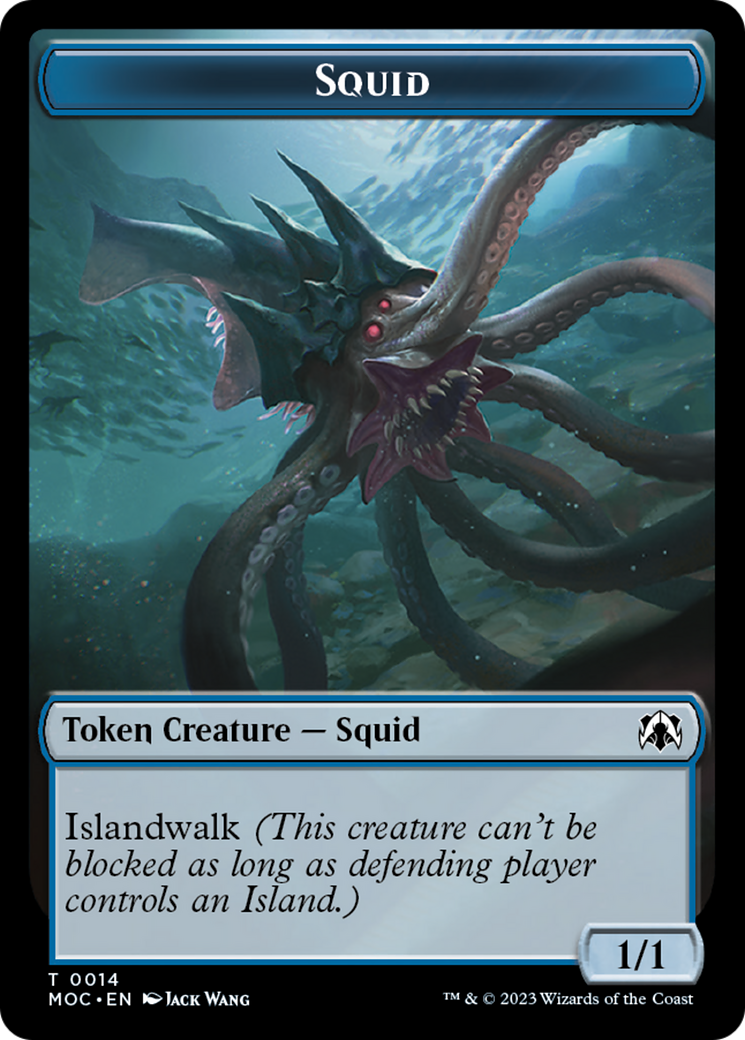 Squid // Human (26) Double-Sided Token [March of the Machine Commander Tokens] | Local Legends