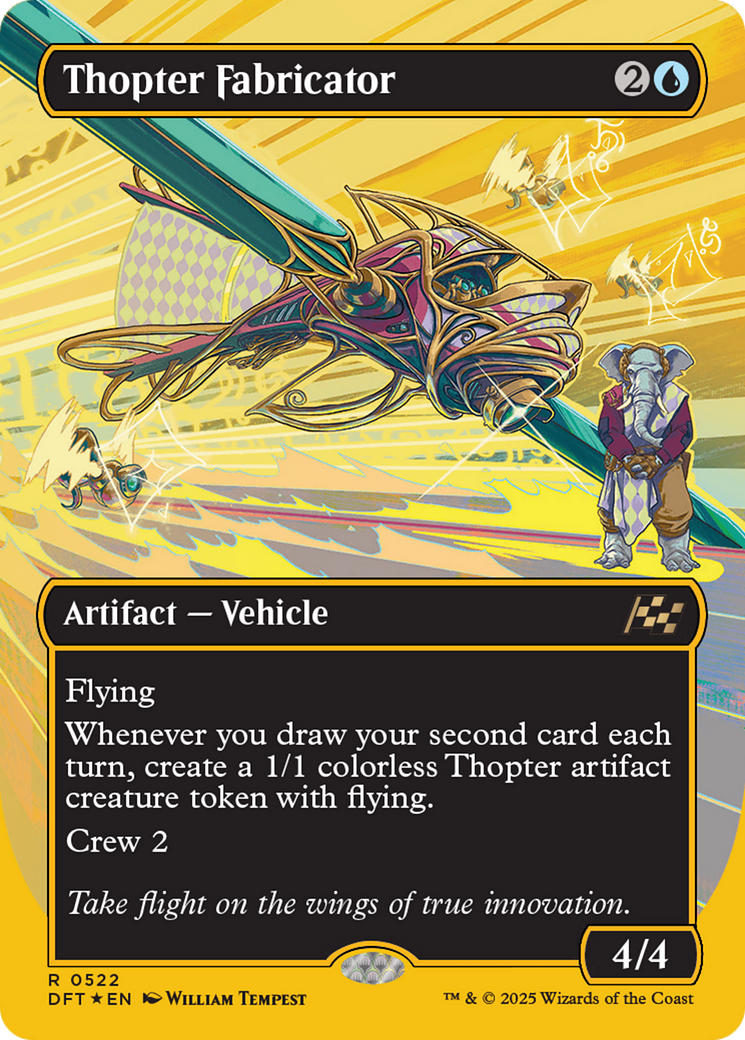 Thopter Fabricator (Borderless) (First-Place Foil) [Aetherdrift] | Local Legends