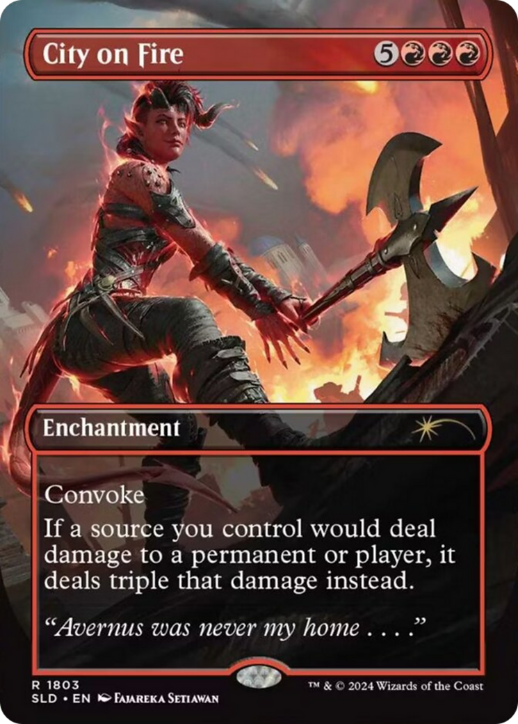 City on Fire (Rainbow Foil) [Secret Lair Drop Series] | Local Legends