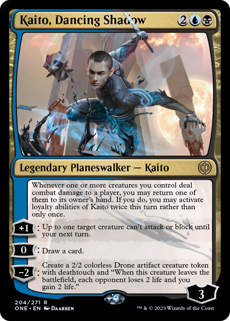 Kaito, Dancing Shadow (Promo Pack) [Phyrexia: All Will Be One Promos] | Local Legends