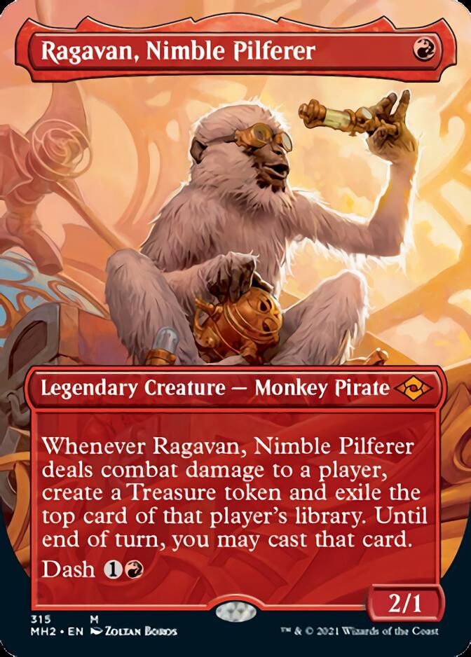 Ragavan, Nimble Pilferer (Borderless Alternate Art) [Modern Horizons 2] | Golgari Games