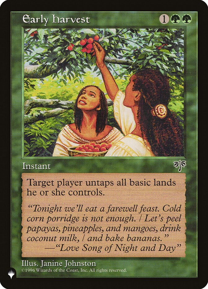 Early Harvest [The List] | Local Legends