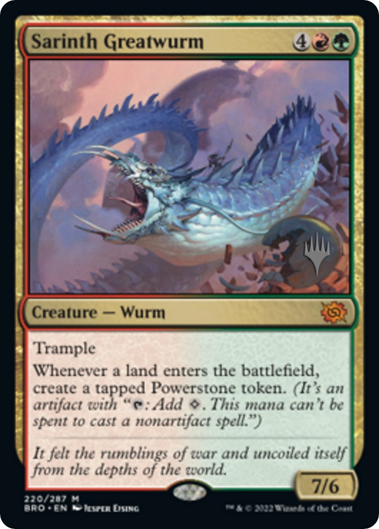 Sarinth Greatwurm (Promo Pack) [The Brothers' War Promos] | Golgari Games