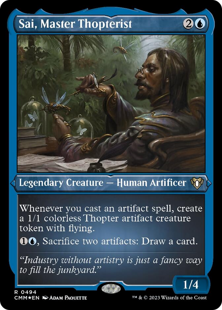 Sai, Master Thopterist (Foil Etched) [Commander Masters] | Local Legends