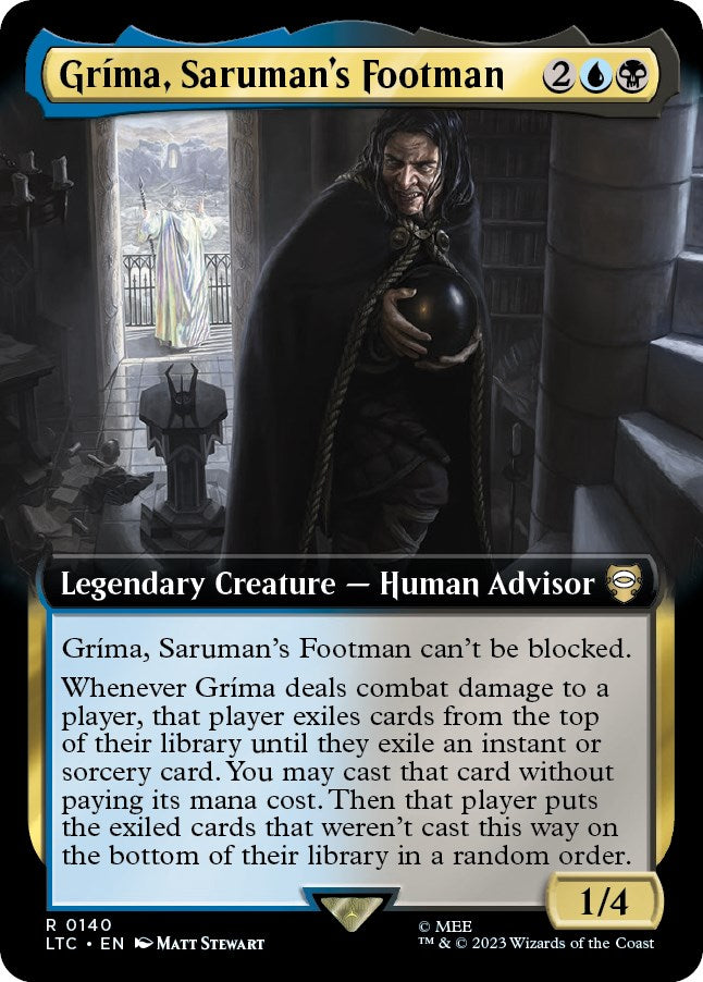 Grima, Saruman's Footman (Extended Art) [The Lord of the Rings: Tales of Middle-Earth Commander] | Golgari Games