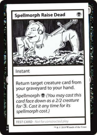 Spellmorph Raise Dead (2021 Edition) [Mystery Booster Playtest Cards] | Local Legends