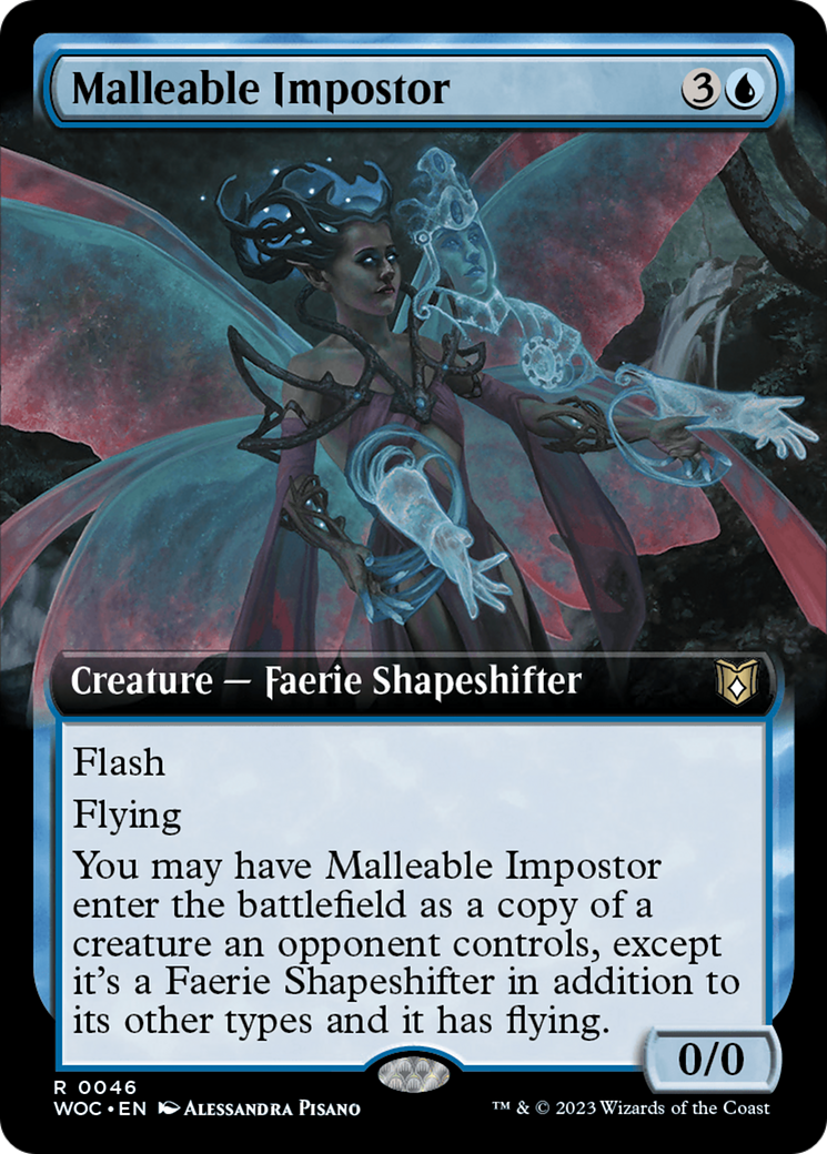 Malleable Impostor (Extended Art) [Wilds of Eldraine Commander] | Local Legends