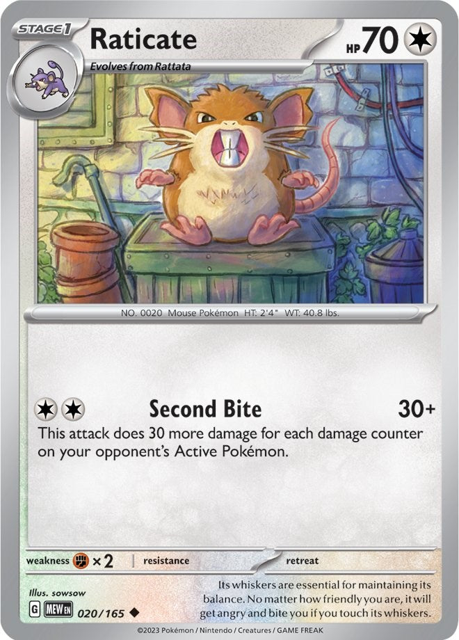 Raticate (020/165) [Scarlet & Violet: 151] | Golgari Games