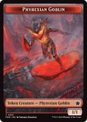 Cat (0027) // Phyrexian Goblin Double-Sided Token [Foundations Tokens] | Local Legends