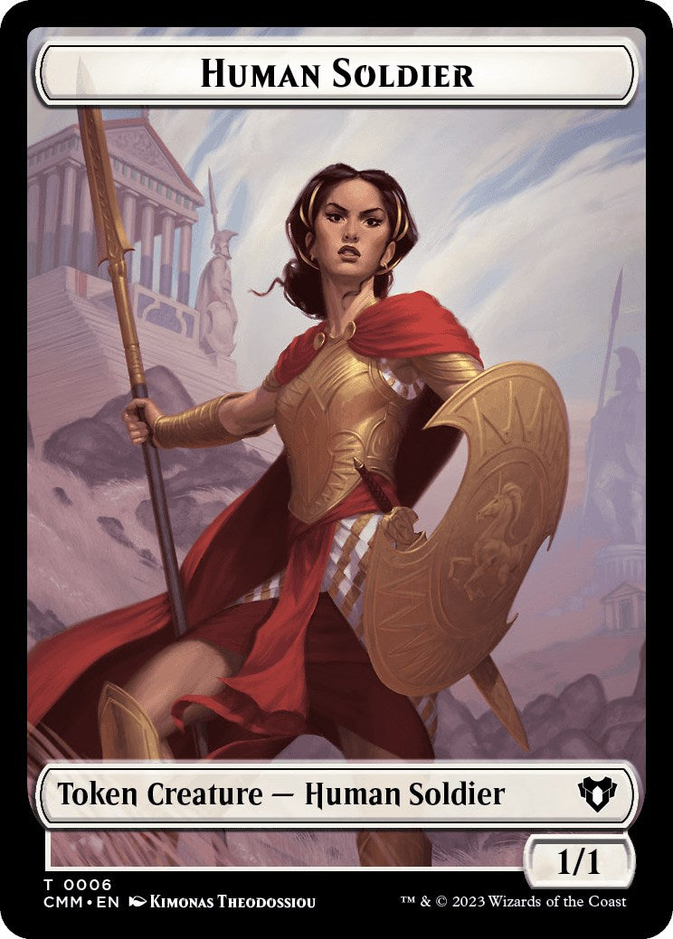 Human Soldier // Drake Double-Sided Token [Commander Masters Tokens] | Local Legends