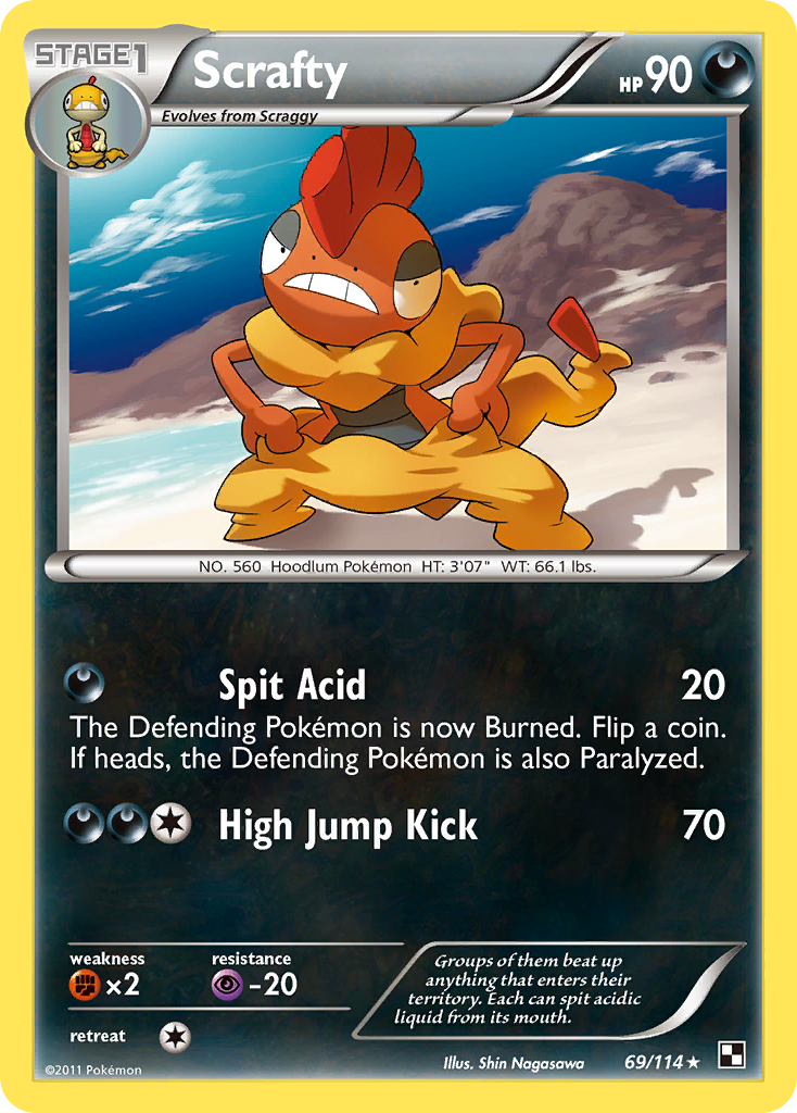 Scrafty (69/114) [Black & White: Base Set] | Local Legends