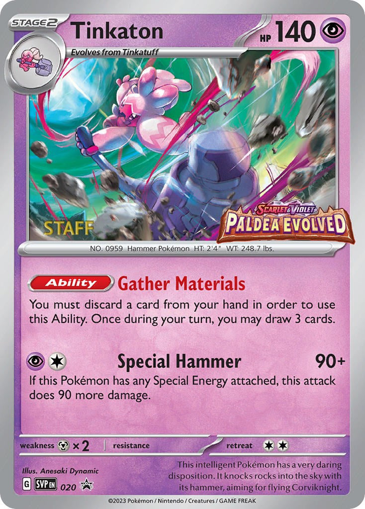 Tinkaton (020) (Staff Promo) [Scarlet & Violet: Black Star Promos] | Golgari Games