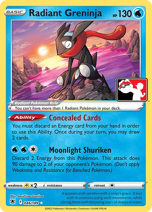 Radiant Greninja (046/189) [Prize Pack Series Three] | Golgari Games