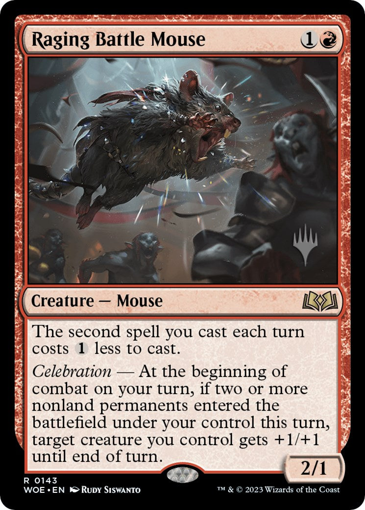 Raging Battle Mouse (Promo Pack) [Wilds of Eldraine Promos] | Local Legends