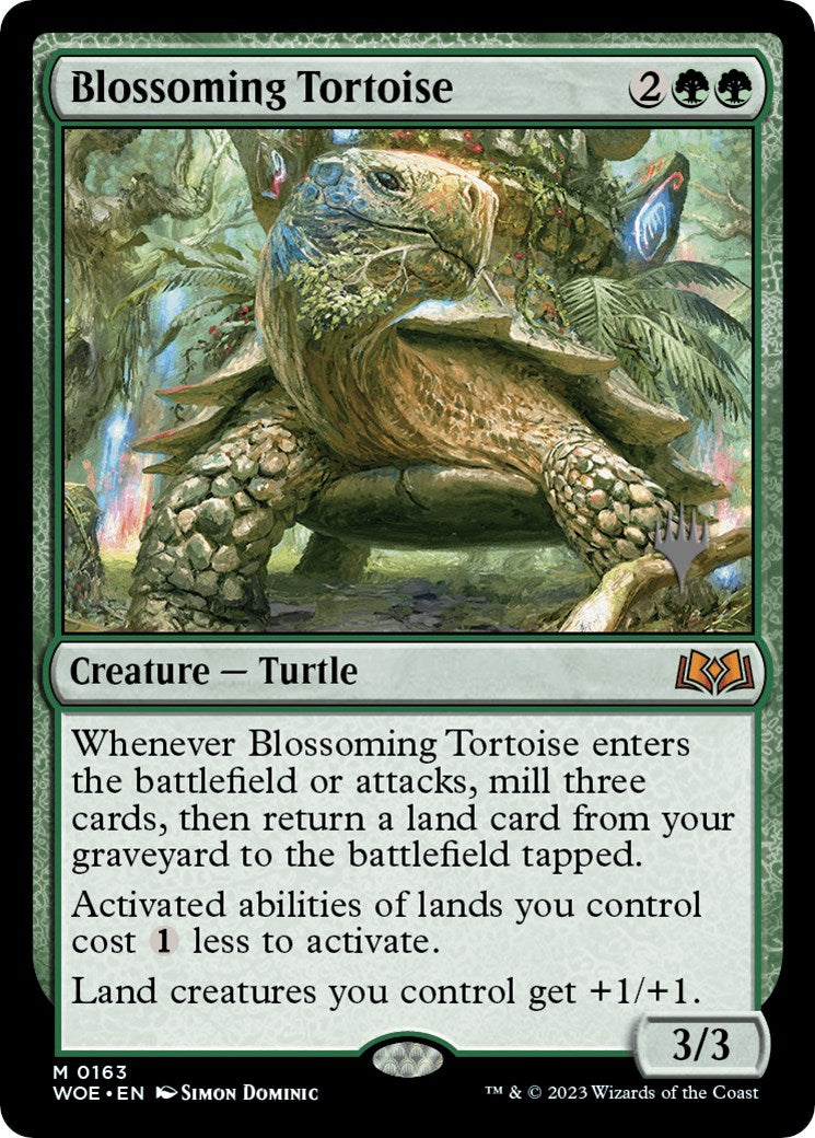 Blossoming Tortoise (Promo Pack) [Wilds of Eldraine Promos] | Local Legends