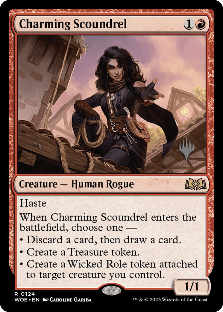Charming Scoundrel (Promo Pack) [Wilds of Eldraine Promos] | Local Legends