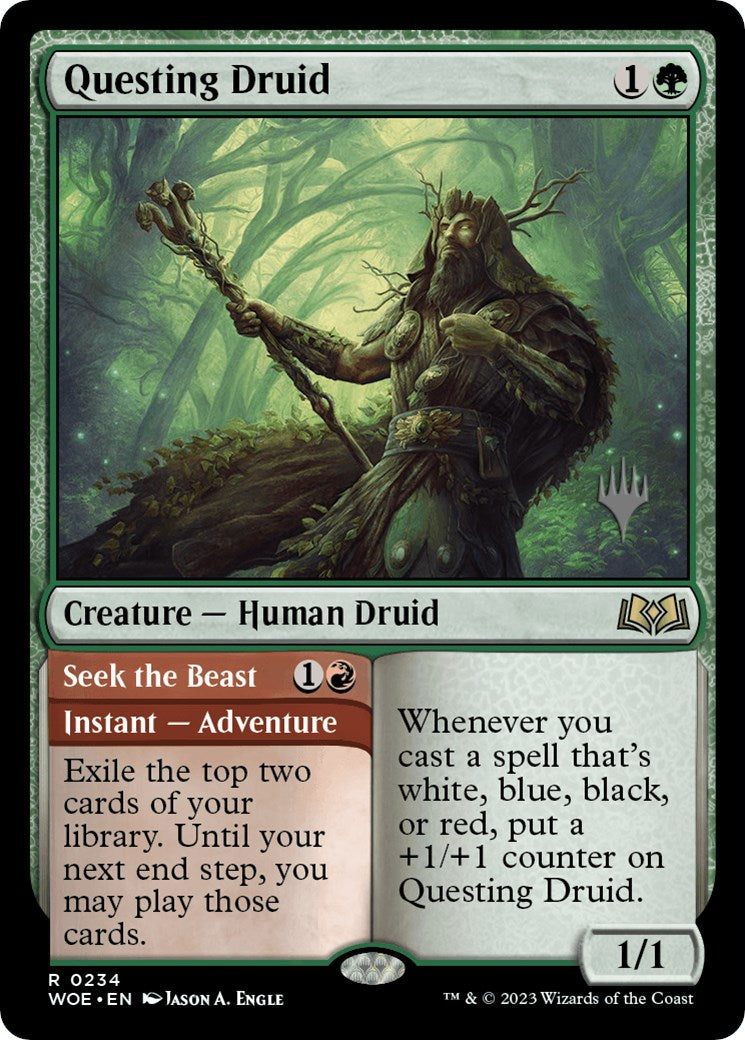 Questing Druid (Promo Pack) [Wilds of Eldraine Promos] | Local Legends