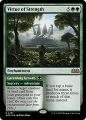 Virtue of Strength // Garenbrig Growth (Promo Pack) [Wilds of Eldraine Promos] | Local Legends