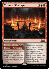 Virtue of Courage //Embereth Blaze (Promo Pack) [Wilds of Eldraine Promos] | Local Legends