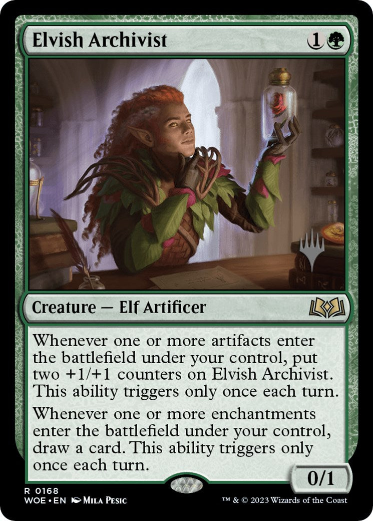 Elvish Archivist (Promo Pack) [Wilds of Eldraine Promos] | Local Legends