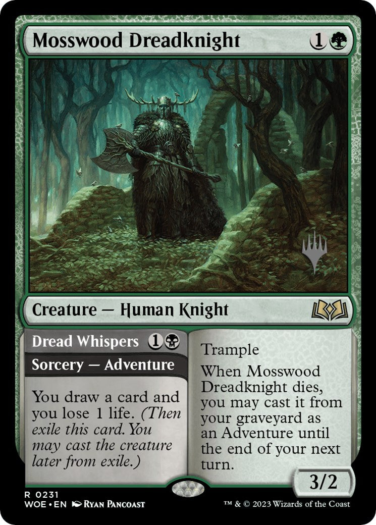 Mosswood Dreadknight // Dread Whispers (Promo Pack) [Wilds of Eldraine Promos] | Local Legends