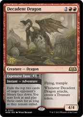Decadent Dragon // Expensive Taste (Promo Pack) [Wilds of Eldraine Promos] | Local Legends