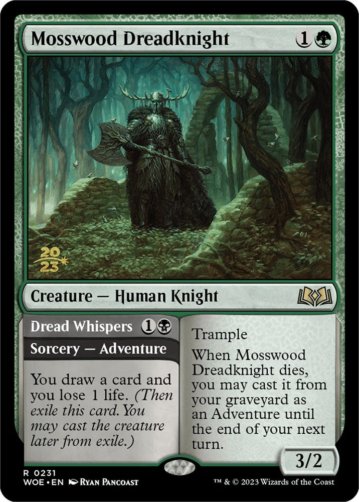 Mosswood Dreadknight // Dread Whispers (Promo Pack) [Wilds of Eldraine Promos] | Local Legends