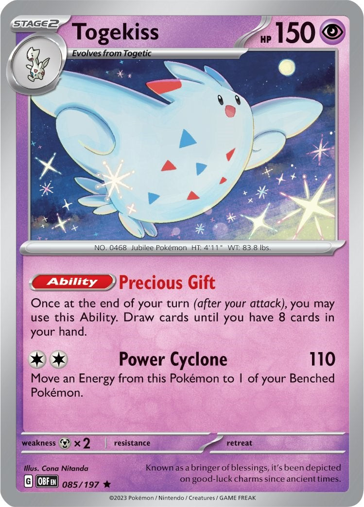 Togekiss (085/197) (Theme Deck Exclusive) [Scarlet & Violet: Obsidian Flames] | Golgari Games