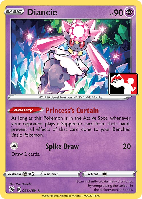 Diancie (068/189) [Prize Pack Series Three] | Golgari Games