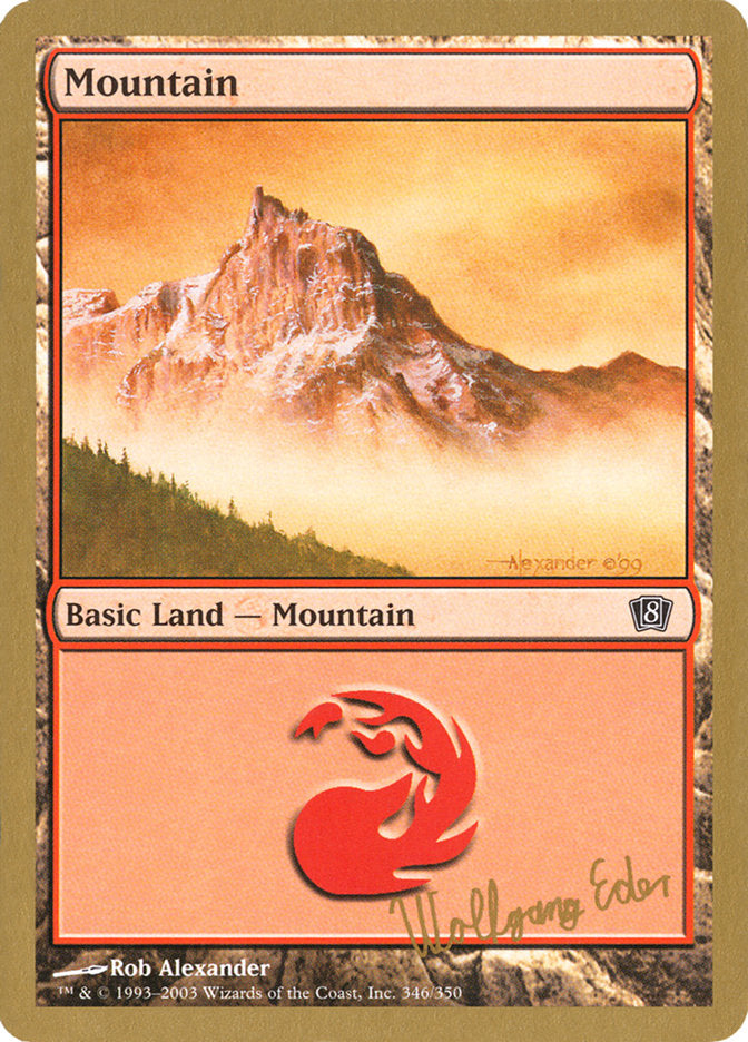 Mountain (we346) (Wolfgang Eder) [World Championship Decks 2003] | Golgari Games