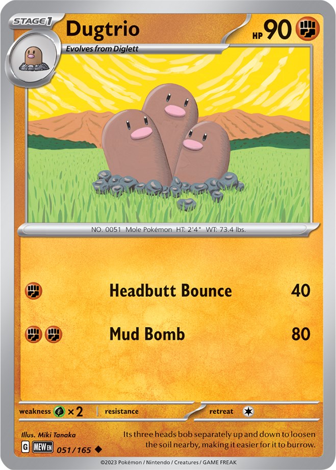 Dugtrio (051/165) [Scarlet & Violet: 151] | Golgari Games