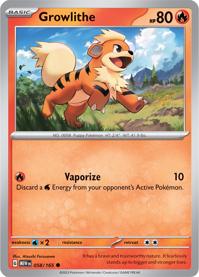 Growlithe (058/165) [Scarlet & Violet: 151] | Golgari Games