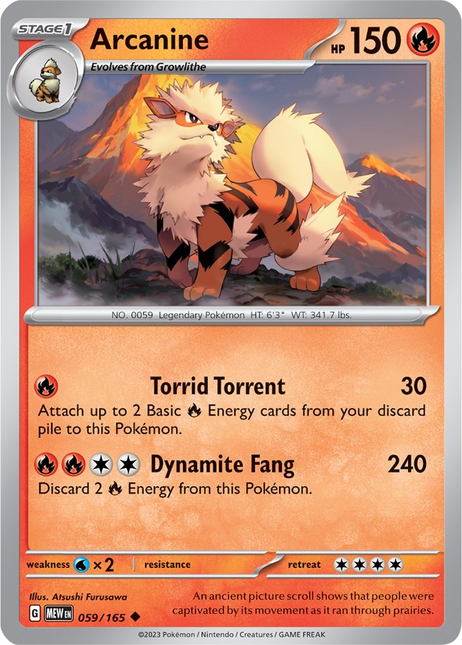 Arcanine (059/165) [Scarlet & Violet: 151] | Golgari Games