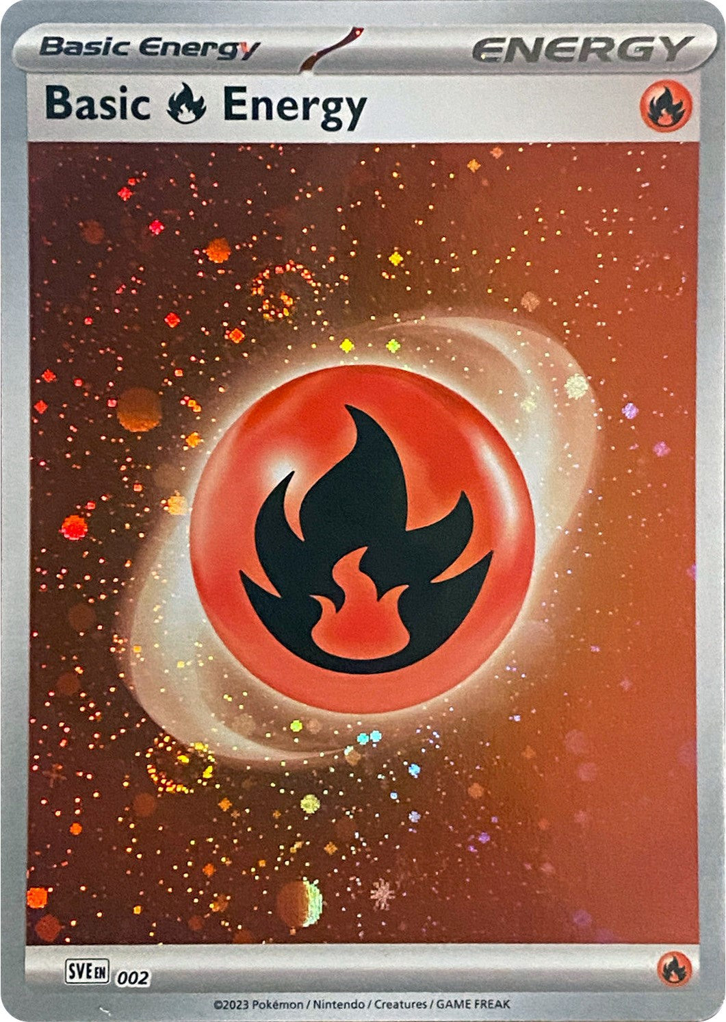 Basic Fire Energy (002) (Cosmos Holo) [Scarlet & Violet: Base Set] | Golgari Games