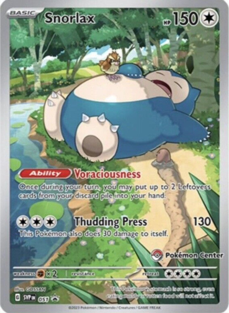 Snorlax (051) (Pokemon Center Exclusive) [Scarlet & Violet: Black Star Promos] | Golgari Games