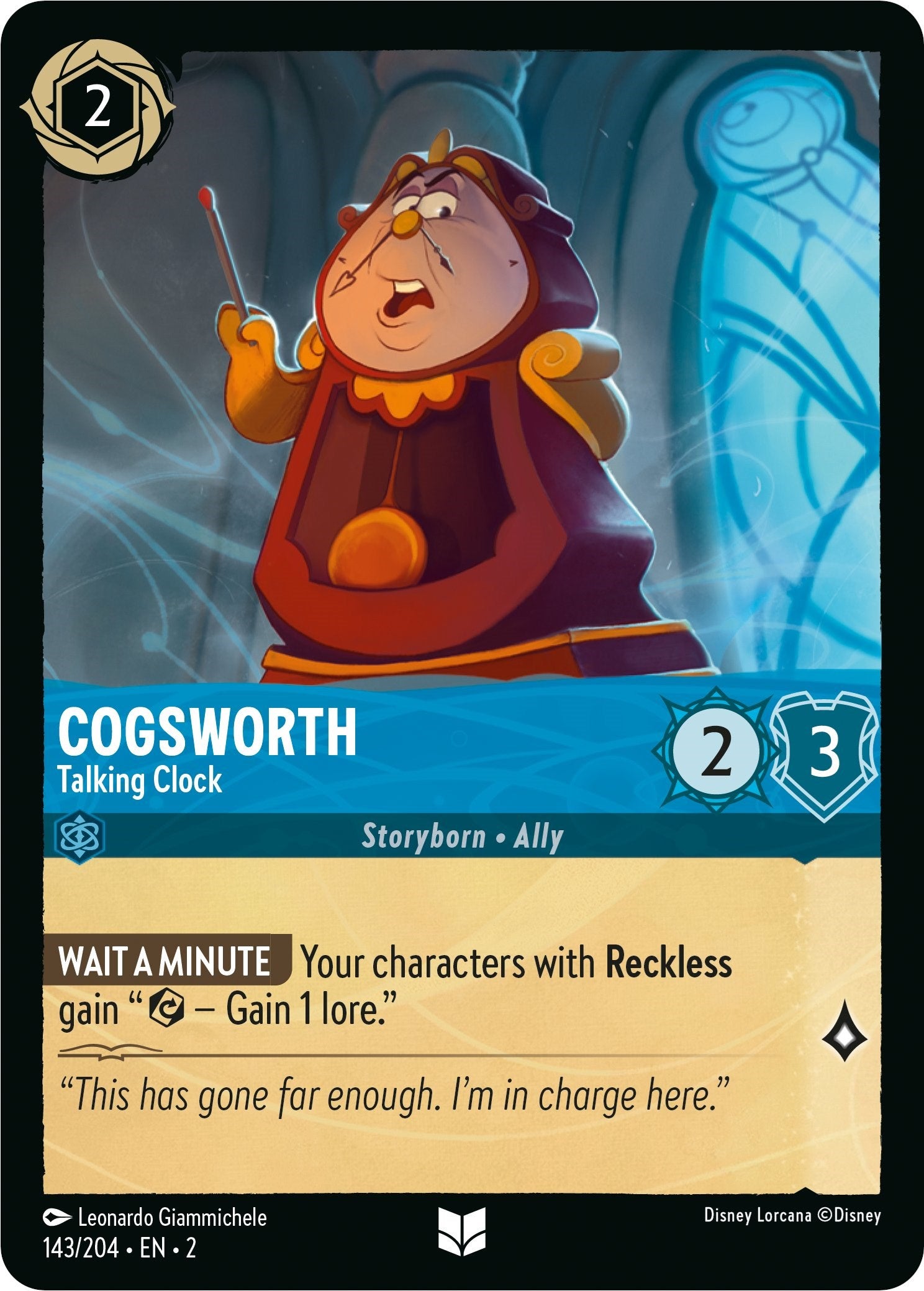 Cogsworth - Talking Clock (143/204) [Rise of the Floodborn] | Local Legends